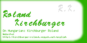 roland kirchburger business card